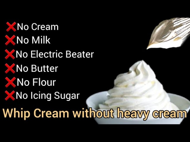 Niche Utama 1 How To Make Fluffy & Foamy Whipped Cream Without Heavy Cream Using  Egg  Whites By FooD HuT