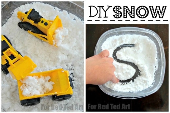 Niche Utama 2  Ways To Make Homemade Snow Recipes In Minutes - Red Ted Art